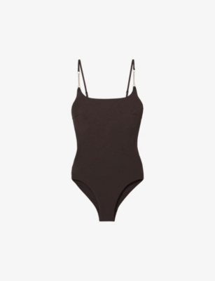 REISS: Imogen chain-embellished stretch-woven swimsuit