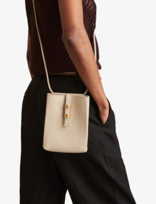 REISS: Vienna leather phone pouch