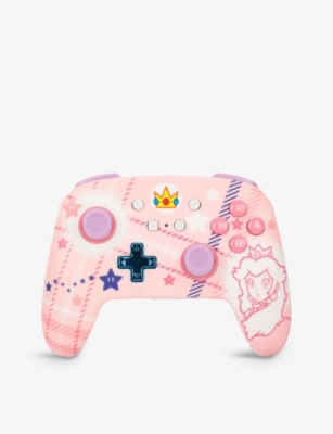 POWERA: Princess Peach plaid wireless Nintendo Switch controller