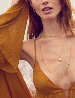 RACHEL JACKSON: Sun 22ct Gold-Plated Sterling-Silver Pendant Necklace