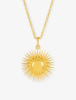 RACHEL JACKSON: Sun 22ct Gold-Plated Sterling-Silver Pendant Necklace