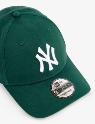 Shop New Era Mens  9forty New York Yankees Cotton Cap In Dark Green