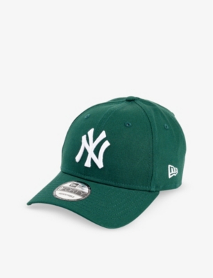 Shop New Era Mens  9forty New York Yankees Cotton Cap In Dark Green