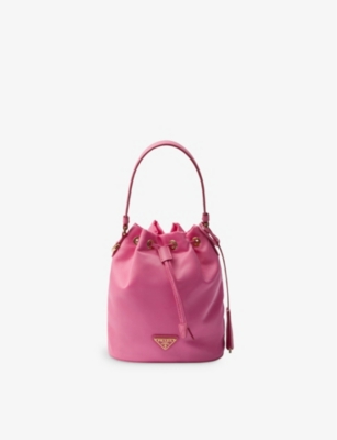 Prada Womens Pink Re-edition 1978 Re-nylon Mini Recycled-polyamide Bucket Bag