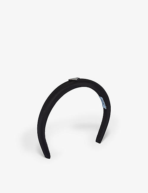 PRADA: Re-Nylon brand-plaque recycled-polyamide headband