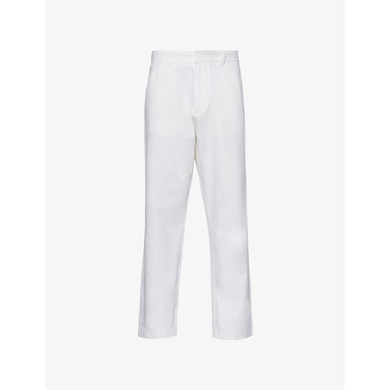 Prada Bull Denim Trousers In White