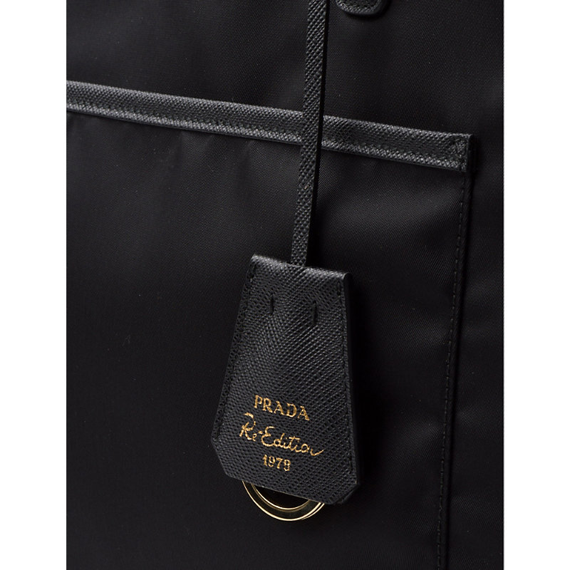 Shop Prada Womens Black Re-edition 1978 Re-nylon Large Tote Bag