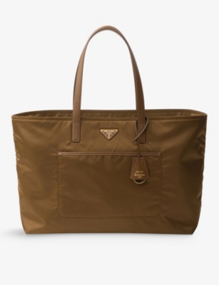 Shop Prada Re-edition 1978 Re-nylon Large Tote Bag In Brown