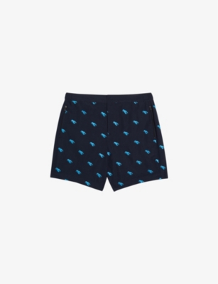 TED BAKER: Lobster-embroidered elasticated-waistband swim shorts