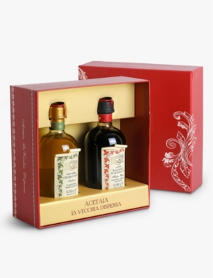 LA VECCHIA DISPENSA: Extra Virgin olive oil and balsamic vinegar gift box 2 x 500ml