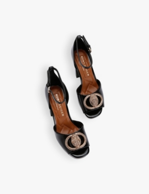 KURT GEIGER LONDON: Chelsea platform-heel leather sandals