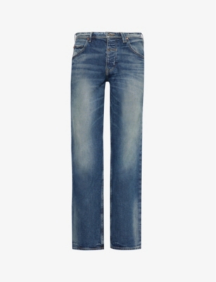 Shop Vayder Men's Dexter Straight Faded Straight-leg Mid-rise Stretch-denim Jeans