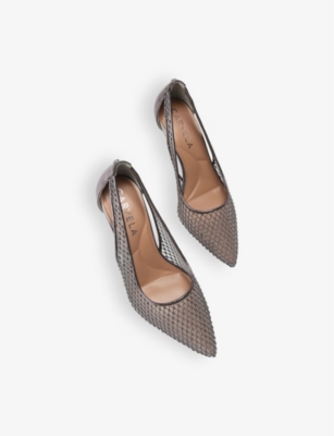 CARVELA: Hotsox crystal-embellished heeled mesh courts