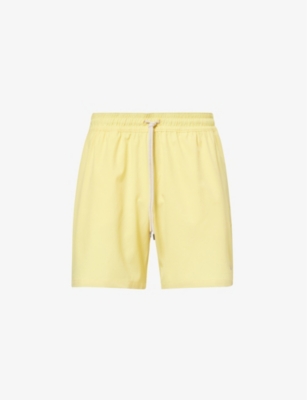 Shop Polo Ralph Lauren Men's Oasis Yellow Traveller Logo-embroidered Stretch Recycled-polyester Swim Shor