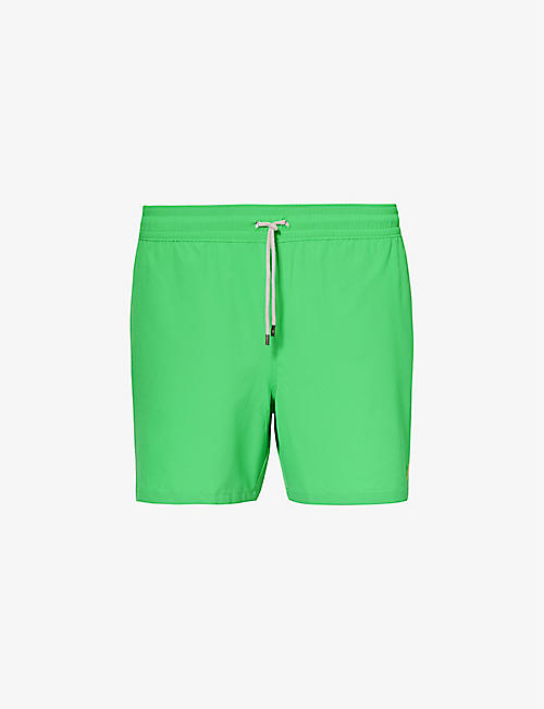 POLO RALPH LAUREN: Traveller logo-embroidered stretch recycled-polyester swim shorts