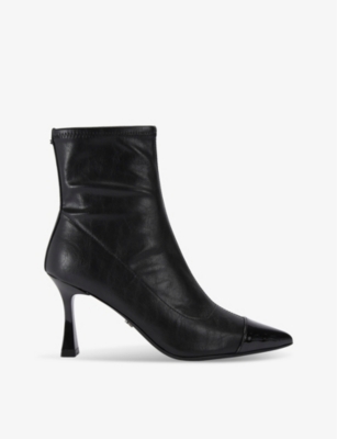 Carvela Womens  Midnight Faux-leather Ankle Boots In Black