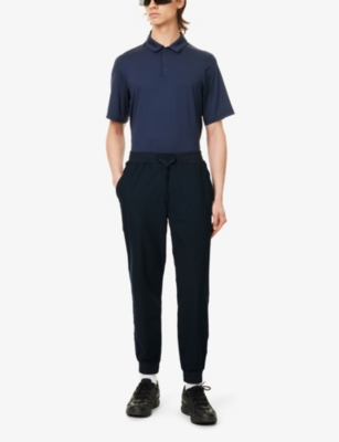 Shop Lululemon Men's True Vy Abc Drawstring-waist Stretch Recycled-polyester Jogging Bottoms In True Navy