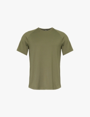 Lululemon Mens Medium Olive License To Train Short-sleeve Stretch Recycled-polyester Jersey T-shirt