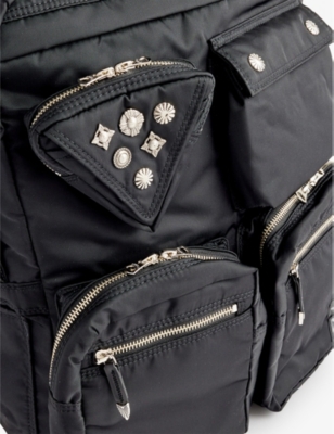 Shop Toga Men's Black Virilis X Porter-yoshida & Co. Multi-pocket Woven Backpack