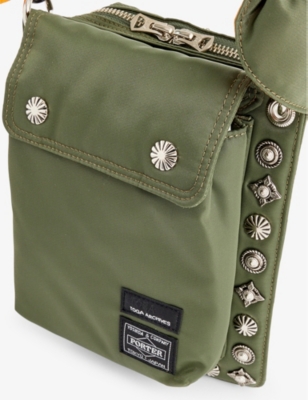 Shop Toga Men's Green Virilis X Porter-yoshida & Co. Detachable-strap Woven Cross-body Bag