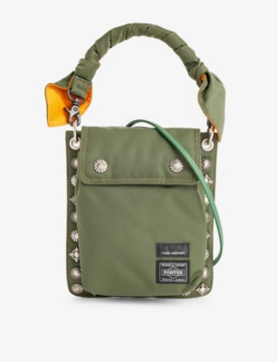 Shop Toga Men's Green Virilis X Porter-yoshida & Co. Detachable-strap Woven Cross-body Bag