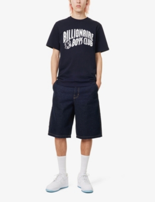 Shop Billionaire Boys Club Men's Navy Arch Branded-print Cotton-jersey T-shirt