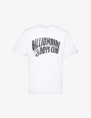 Shop Billionaire Boys Club Men's White Arch Branded-print Cotton-jersey T-shirt