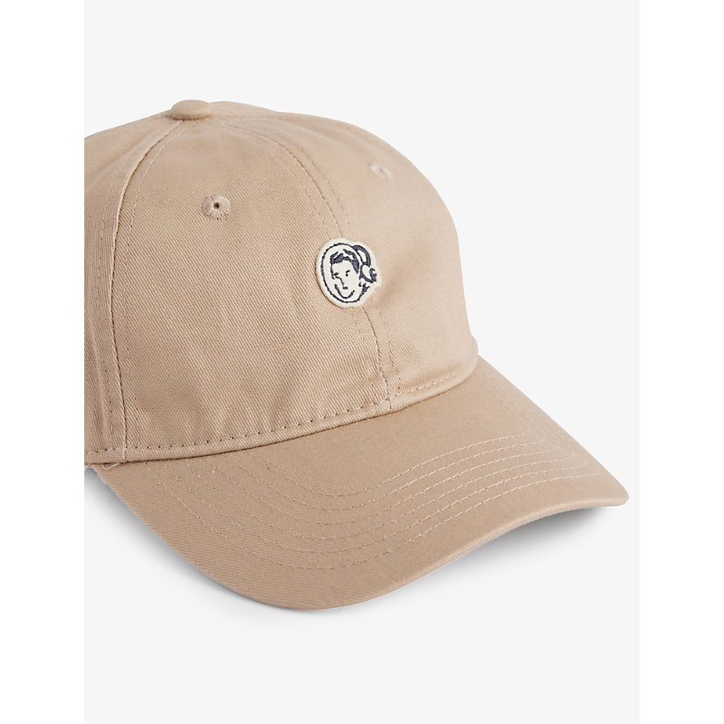 Shop Billionaire Boys Club Men's Beige Logo-patch Cotton Baseball Cap