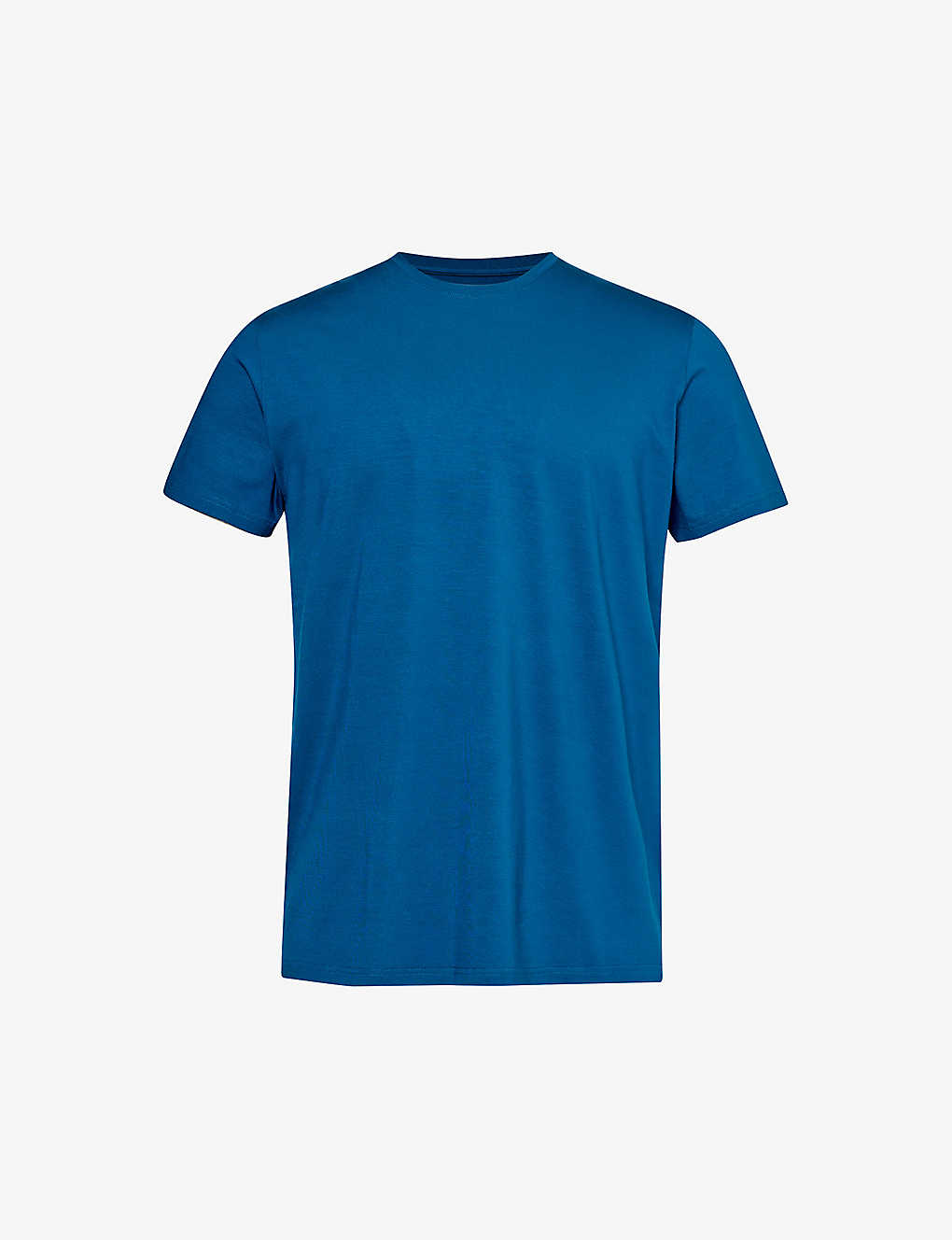 Derek Rose Mens Blue Basel Crewneck Stretch-jersey T-shirt