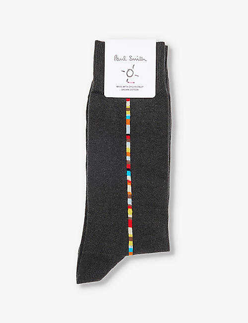 PAUL SMITH: Vittore stripe-pattern cotton-blend socks