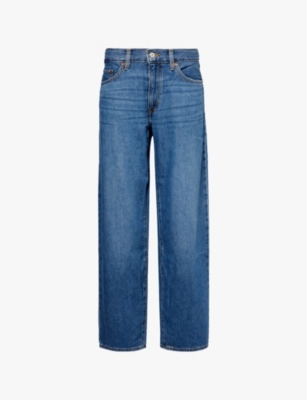 LEVIS: Baggy Dad brand-patch barrel-leg mid-rise denim jeans