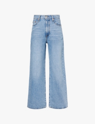 LEVIS: Ribcage brand-patch wide-leg high-rise denim jeans