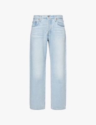 Shop Levi's Womens Levis 501 '90s Brand-patch Straight-leg Mid-rise Denim Jeans In Ever Afternoon