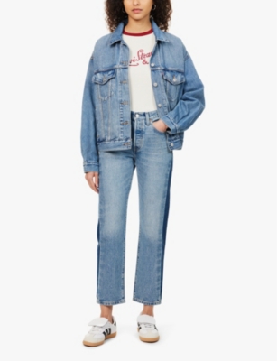 Shop Levi's Levis Women's Soft As Butter Mid 90s Relaxed-fit Cotton-blend Denim Jacket