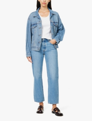 Shop Levi's Womens Sweetest Taboo 501 '90s Ankle 29' Faded-wash Rise-rise Straight-leg Denim Jeans