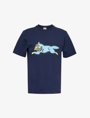Shop Icecream Men's Navy Running Dog Branded-print Cotton-jersey T-shirt