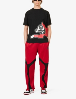 Shop Icecream Mens Black Running Dog Branded-print Cotton-jersey T-shirt