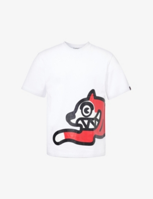 Shop Icecream Running Dog Branded-print Cotton-jersey T-shirt In White