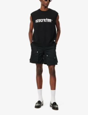 Shop Icecream Men's Black Ic Straight Logo Vest