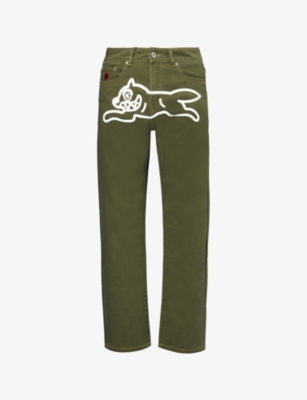 Shop Icecream Men's Green Running Dog Denim Jeans