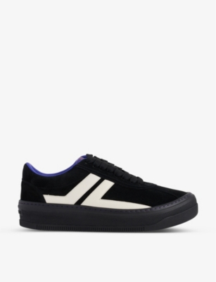 Shop Lanvin La X Fu High Sole Sneakers In Black/off White