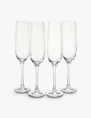 THE WHITE COMPANY: Pimlico crystal-glass Champagne flutes set of four