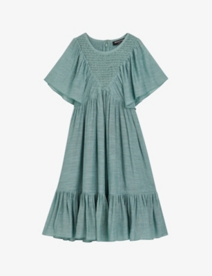 WHISTLES: Willa smocked woven midi dress 3-12 years