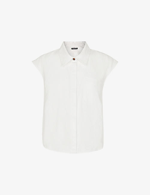 WHISTLES: Olivia regular-fit sleeveless linen shirt