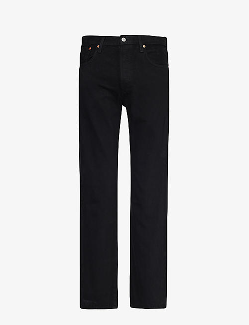 LEVIS: 501 straight-leg mid-rise jeans