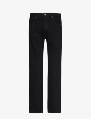 Levi's Levis Mens Black 80701 501 Straight-leg Mid-rise Jeans