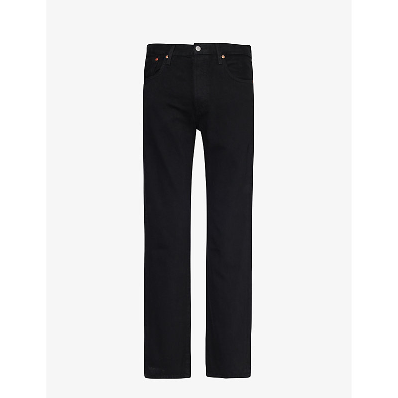 Levi's Levis Mens Black 80701 501 Straight-leg Mid-rise Jeans