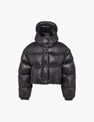 Prada puffer coat women's online