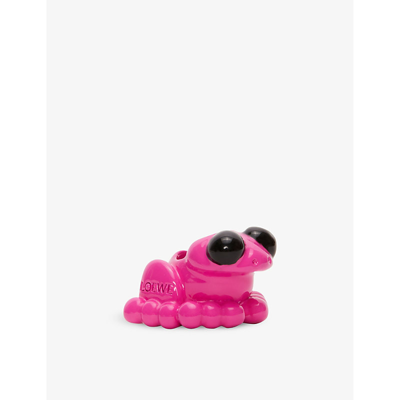 Shop Loewe Pink/black Exotic Frog Brass Bag Accessory