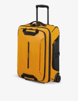 Shop Samsonite Yellow Ecodiver Duffle Two-wheel Recycled-polyester Suitcase 55cm